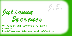 julianna szerencs business card